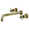 Kingston Brass Roman Tub Faucet, Antique Brass, Wall Mount KS8023DX - alternate 1